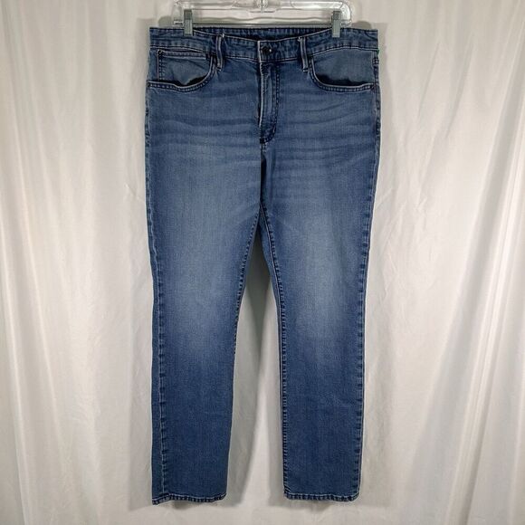 Bonobos Jeans Men's 36x32 Medium Wash Blue Denim Cotton Blend Button Zip - Picture 1 of 9